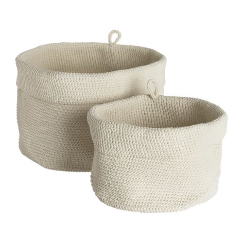 LIDAN Cesta, juego de 2 Más ofertas en IKEA Hecho a mano.   Cada cesto es único.  Adecuado para espacios muy húmedos. 
