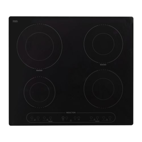 NUTID HIN4T Placa de inducción IKEA 4 zonas de inducción que generan un campo magnético. 