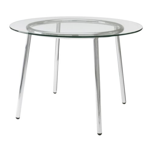 SALMI Mesa de comedor, vidrio, cromado
			                        &nbsp;diámetro: 105 cm Altura: 73 cm  
