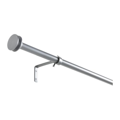 VÅGEN Juego para cortina IKEA Juego completo de herrajes de pared, barra de cortina y topes; listo para montar. 