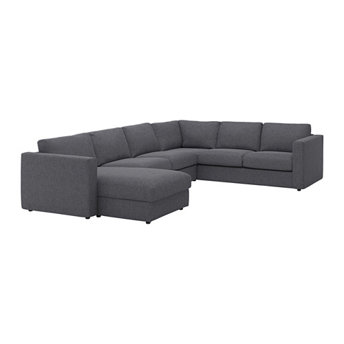 VIMLE Sofá 5 plazas esquina +chaiselongue/Gunnared gris IKEA