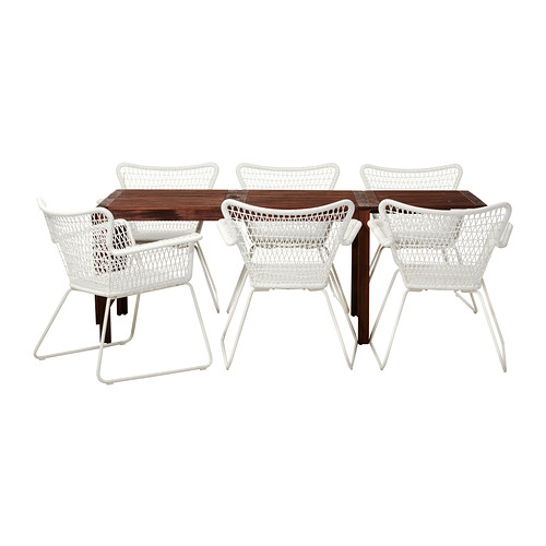 ÄPPLARÖ/HÖGSTEN Pöytä + 6 tuolia IKEA