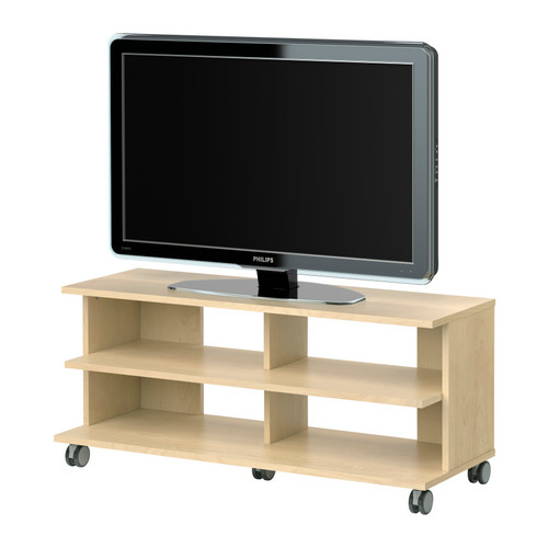 BENNO Pyörällinen tv-taso IKEA Pyörien ansiosta helppo siirrellä.  Avonainen tausta.   Johdot on helppo järjestää. 