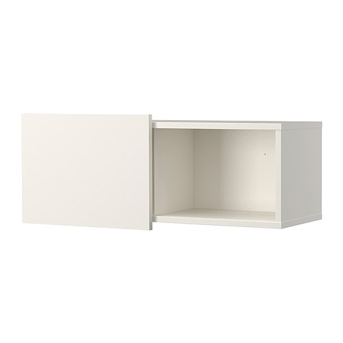 BRIMNES Seinäkaappi+liukuovi IKEA Voidaan kiinnittää sängyn yläpuolelle tai viereen seinälle lattiatilan säästämiseksi. 