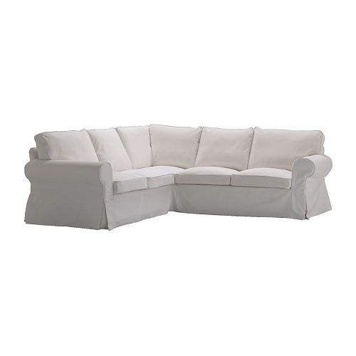 EKTORP 2+2-kulmasohvan päällinen IKEA Helppo pitää puhtaana konepestävän irtopäällisen ansiosta. 