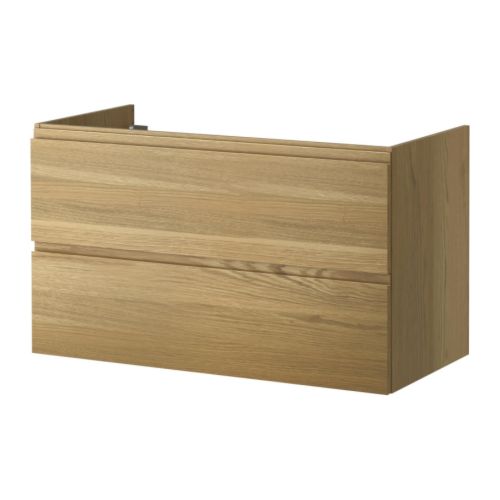 GODMORGON Allaskaluste 2 laatikkoa IKEA Kevyesti liukuvissa laatikoissa on laatikonpysäyttimet. 