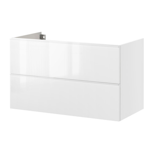 GODMORGON Allaskaluste 2 laatikkoa IKEA Kevyesti liukuvissa laatikoissa on laatikonpysäyttimet. 