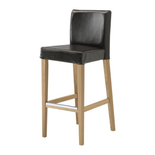 HENRIKSDAL Baarituoli IKEA Kestävää Bycast-nahkaa, jossa suojaava pinta.   Helppo pyyhkiä kostealla liinalla. 