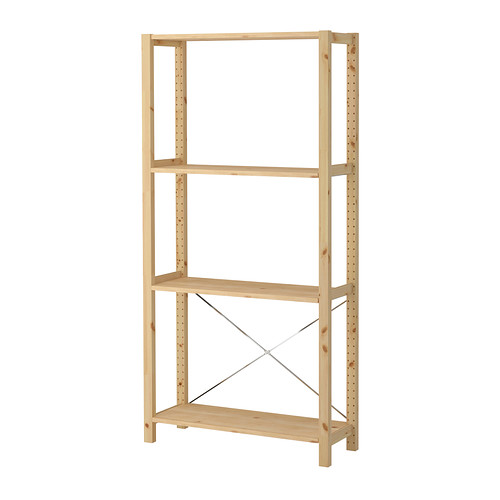 IVAR 1 osa/hyllyt IKEA Käsittelemätön massiivimänty on kestävää luonnonmateriaalia, joka voidaan maalata, öljytä tai petsata tarpeen mukaan. 
