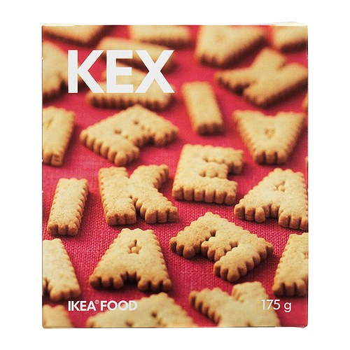 KEX IKEA-keksi IKEA Täysjyväkeksejä.   Juuri sopivan kokoisia lasten pieniin käsiin. 