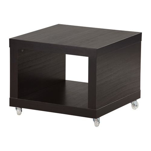LACK Apupöytä + pyörät IKEA Pyörien ansiosta helppo liikutella.  1 avolokero esim.   lehdille ja kaukosäätimille. 