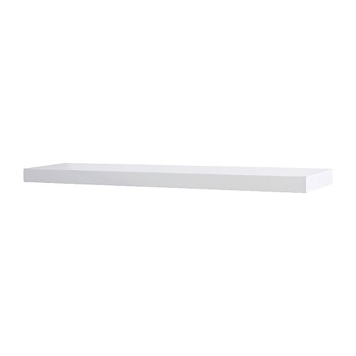 LACK Seinähylly IKEA Piilokannattimet. Hylly on kuin osa seinää.