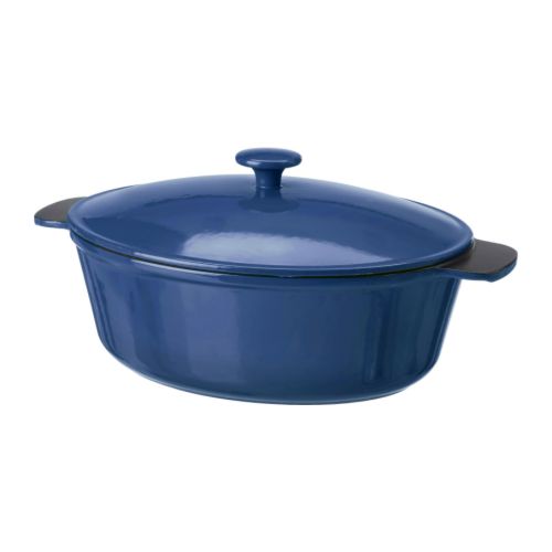 SENIOR Kannellinen pata IKEA Valurautaa.   Tuottaa lämpöä tasaisesti ja pitkään.   Sopii erityisesti paistien ja pataruokien valmistukseen. 