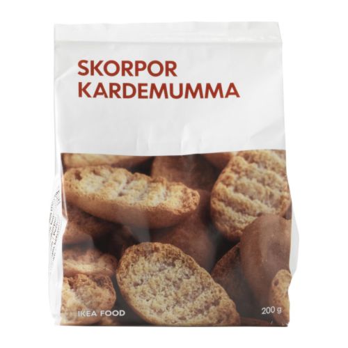SKORPOR KARDEMUMMA Kardemummakorppu IKEA Rapeita, paahdettuja korppuja, joissa on kardemumman maku. 