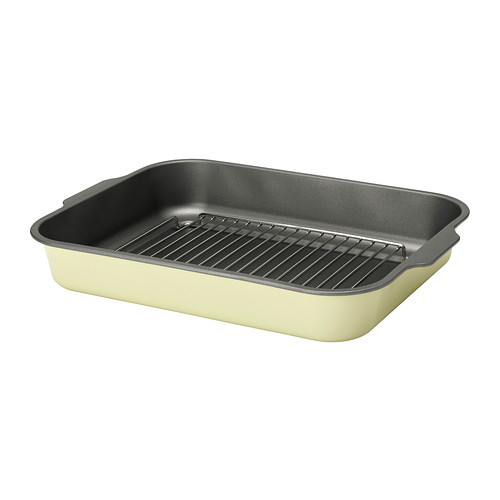 SUTARE Uunivuoka + ritilä IKEA Tarttumaton Teflon®Classic -pinnoite, josta ruoat ja leivonnaiset irtoavat helposti. 