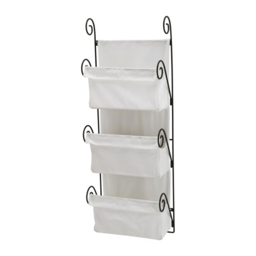 ALLAMÅLA Rangement mural noir, blanc Largeur: 37 cm Profondeur: 17 cm Hauteur: 97 cm 