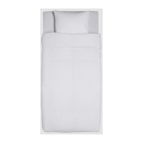 ALVINE STRÅ Housse de couette et taie IKEA Coton peigné; confère au linge de lit un toucher très doux et une surface lisse. 