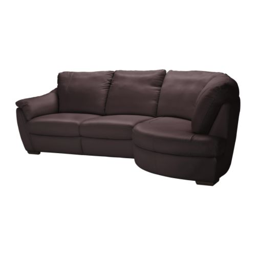 ÄLVROS Canapé d'angle droit IKEA Assise et accoudoirs en cuir doux, résistant et facile à entretenir.   Pratique pour les familles avec enfants. 