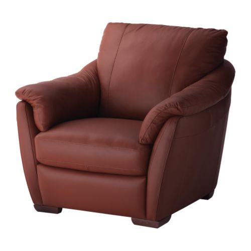 ÄLVROS Fauteuil IKEA Assise et accoudoirs en cuir doux, résistant et facile à entretenir.   Pratique pour les familles avec enfants. 