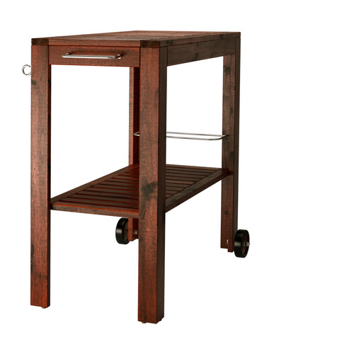 ÄPPLARÖ Desserte de jardin IKEA Table roulante avec une fixation arrondie pour maintenir les bouteilles bien en place. 