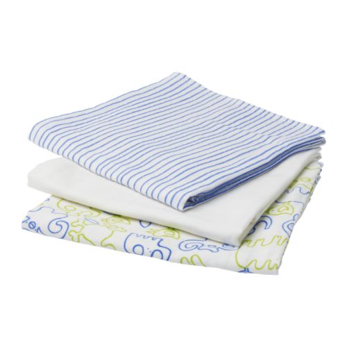 BARNSLIG Carré mousseline IKEA Peut servir comme serviette ou gant de toilette pour changer votre enfant, pour le repas etc. 