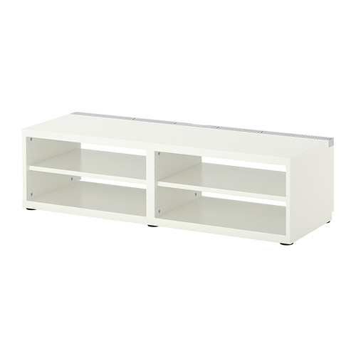 BESTÅ Banc TV IKEA La grille à l'arrière du banc TV permet d'améliorer la circulation de l'air autour des équipements électroniques. 