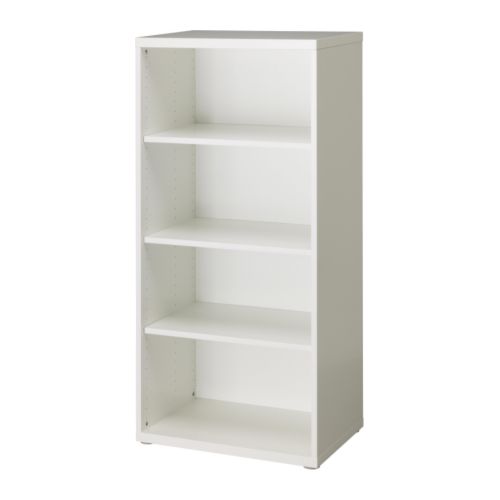 BESTÅ Étagère IKEA 3 tablettes réglables.  Pieds réglables pour une grande stabilité même sur supports irréguliers. 