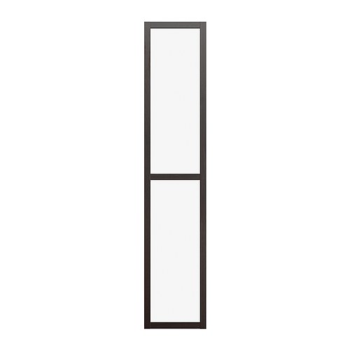 BILLY OLSBO Porte vitrée IKEA Pour ouvrir, il suffit de pousser (pas besoin de poignées). 