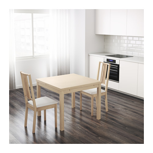 BJURSTA Table extensible plaqué bouleau IKEA