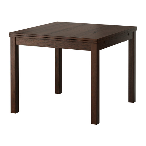 BJURSTA Table extensible IKEA Table à manger avec 2 rabats supplémentaires escamotables. 