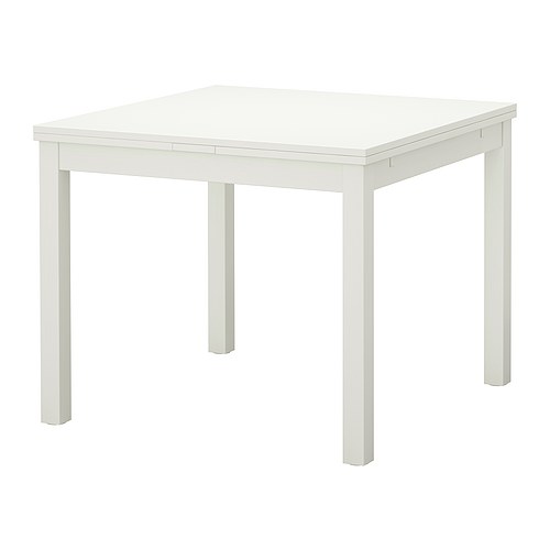 BJURSTA Table extensible IKEA Table à manger avec 2 rabats supplémentaires escamotables. 