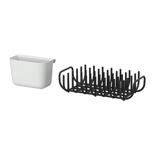 BOHOLMEN Égouttoir à vaisselle IKEA Accrochez le range-couverts sur l'égouttoir ou sur le rail GRUNDTAL.   . 