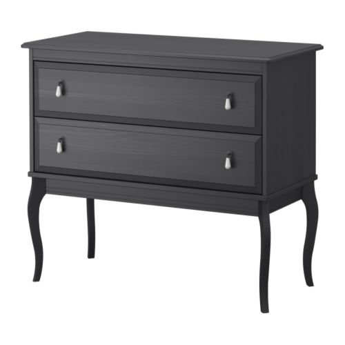 EDLAND Commode 2 tiroirs IKEA Les tiroirs, qui sont faciles à ouvrir et à fermer, sont équipés d'arrêts. 