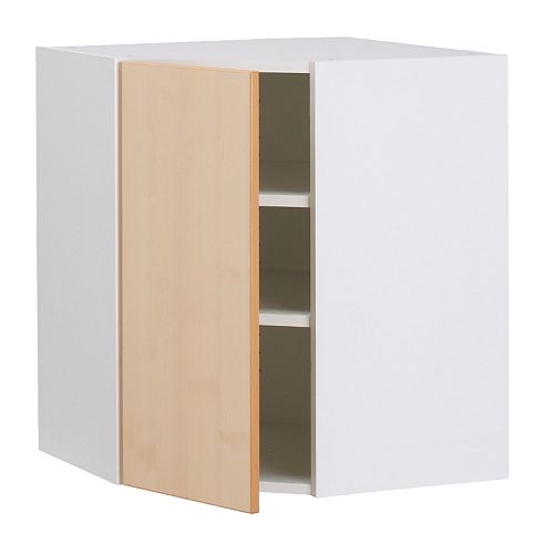 FAKTUM Élément mural d'angle IKEA Tablettes réglables : à placer selon vos besoins de rangement.  Porte réversible. 