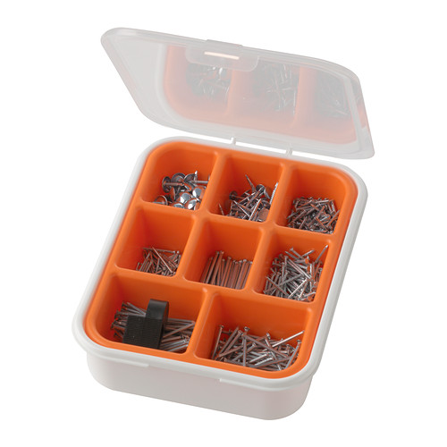 FIXA Set de 550 clous IKEA Le porte-clou vous évite de vous frapper les doigts lorsque vous utilisez un marteau. 