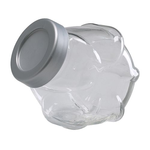 FÖRVAR Bocal avec couvercle IKEA Ouverture sur le devant pour faciliter l'accès au contenu. 