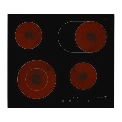 FRAMTID HGC6T Table de cuisson vitrocéramique IKEA Table de cuisson avec zones de cuisson radiantes qui offre une chaleur uniforme. 