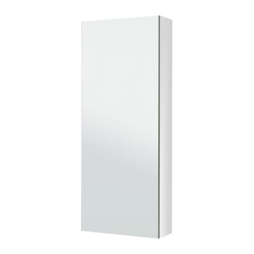GODMORGON Meuble à miroir 1 porte IKEA La porte vitrée se referme seule en fin de course. 