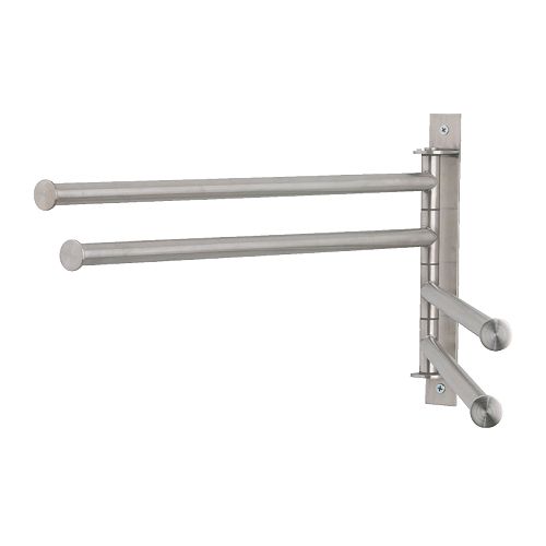 GRUNDTAL Porte-serviettes pivotant 4 bras IKEA Pivote et se rabat à gauche comme à droite. 