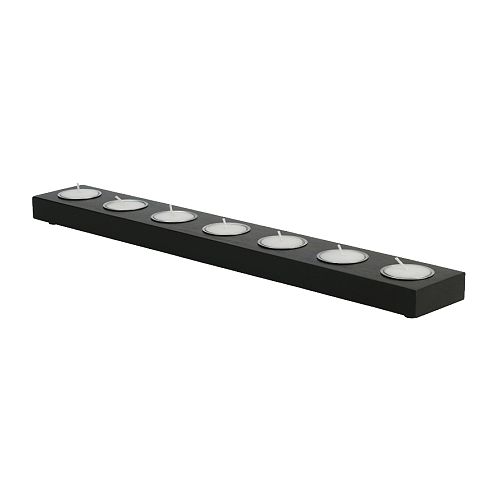 HÅLLARE Photophore 7 bougies IKEA Pieds souples en plastique : améliorent la stabilité du bougeoir et protègent la surface. 