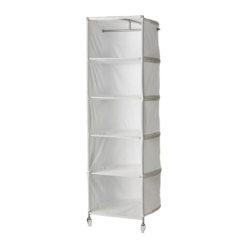 IKEA PS Housse/penderie IKEA L'armoire est montée sur 3 roulettes et possède une poignée à l’arrière ; facile à déplacer.