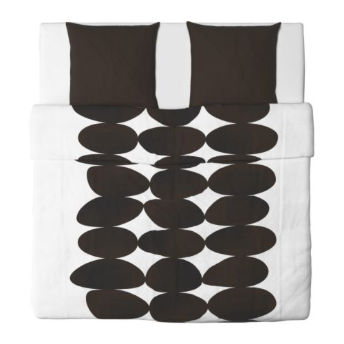 KAJSA STEN Housse de couette et 2 taies IKEA Coton peigné; confère au linge de lit un toucher très doux et une surface lisse. 