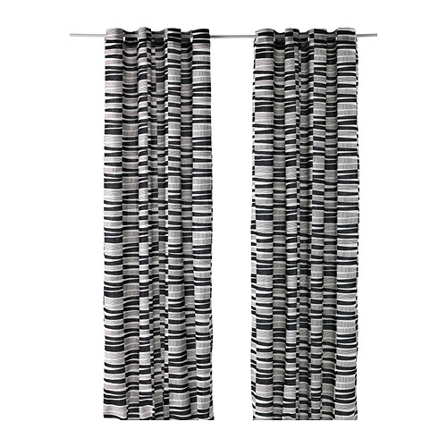 LAPPLJUNG RAND Rideaux, 1 paire IKEA Le lin donne au tissu son aspect naturel, irrégulier et épais. 