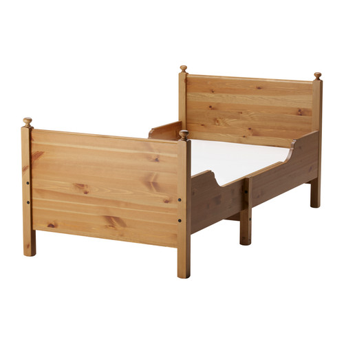 LEKSVIK Struct lit ext av sommier à lattes IKEA Extensible, le lit s'allonge à mesure que l'enfant grandit. 