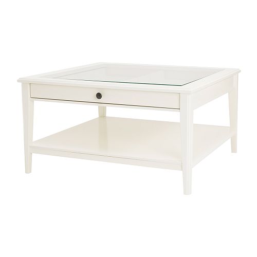 LIATORP Table basse blanc/verre IKEA