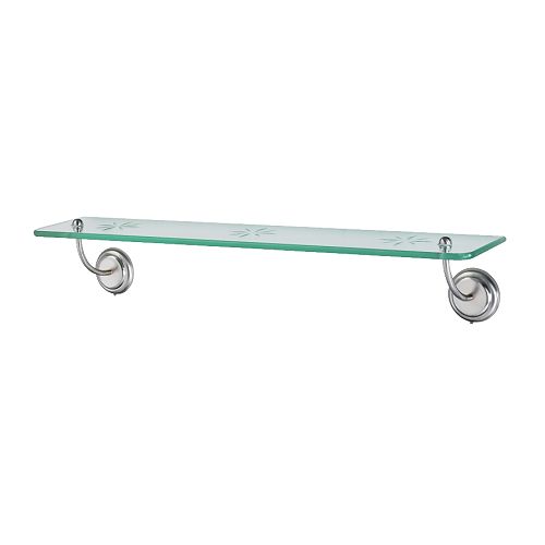 LILLHOLMEN Étagère en verre IKEA Ferrures de fixation invisibles. 