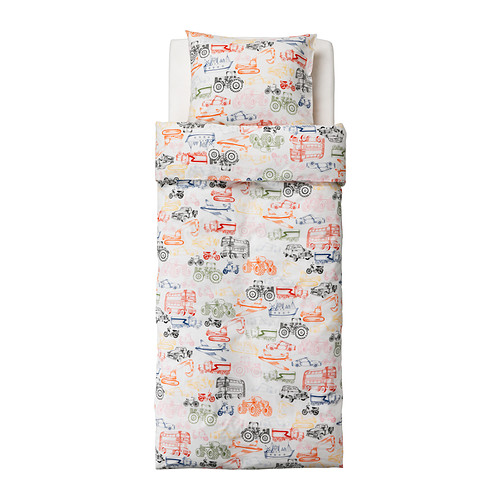 LJUDLIG Housse de couette et taie IKEA En coton, doux et agréable sur la peau de votre enfant.