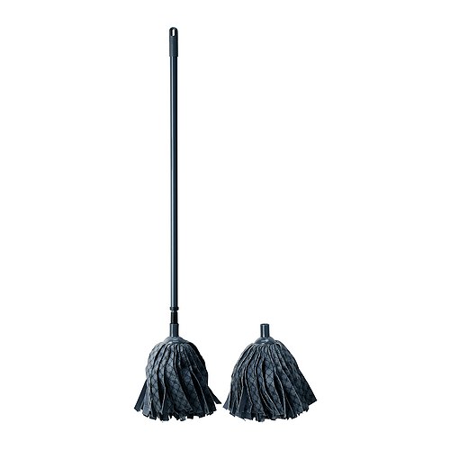 LÖDDER Balai serpillère à franges IKEA Poignée télescopique blocable ; se règle à la position souhaitée. 