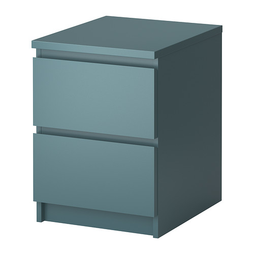 MALM Commode 2 tiroirs IKEA Peut aussi être utilisé comme table de chevet. 