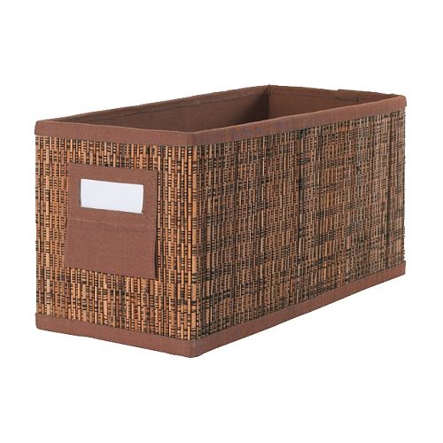MOTORP Boîte IKEA Porte-étiquette et papier inclus.   Indique le contenu pour retrouver facilement ce que vous cherchez. 